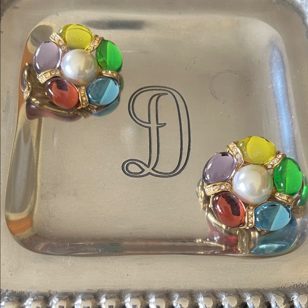 Napier Multicolor Gemstone Clip-On Earrings